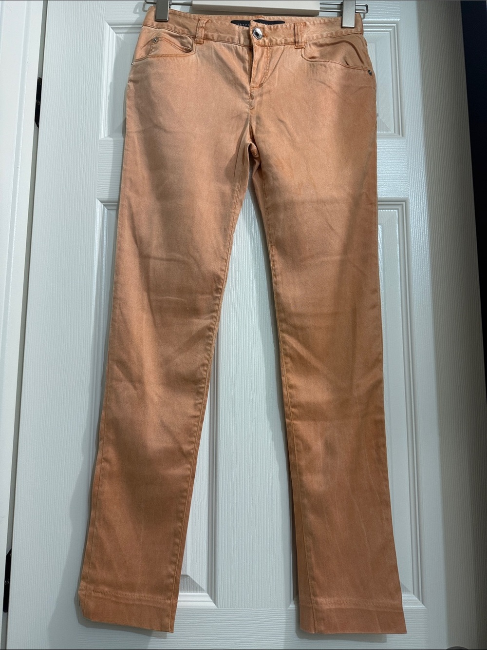 Theyskens' Theory Peach Straight-Leg Jeans